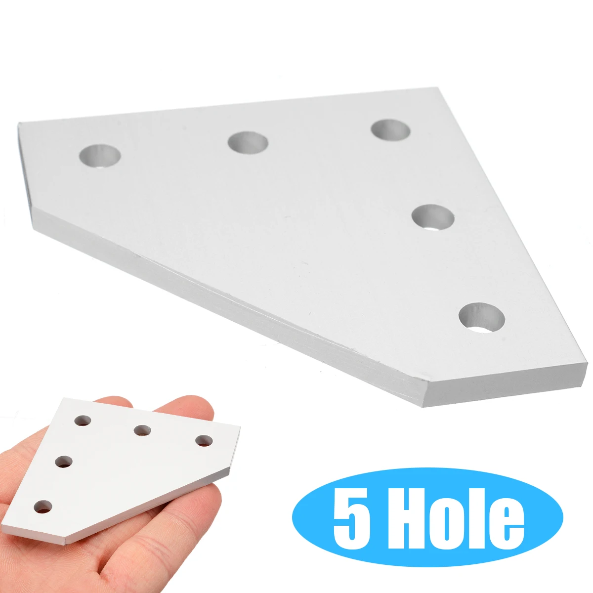 

New 1Pcs 5 Hole 90 Degree Joint Board Corner Angle Bracket For 2020 Aluminum Profile 3D Printer Frame White