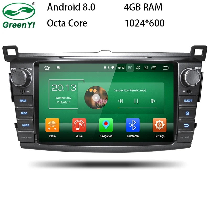 

GreenYi Android 8.0 8 Core 4G RAM Car DVD GPS For Toyota RAV4 RAV 4 2013 2014 2015 WIFI Autoradio Multimedia Stereo