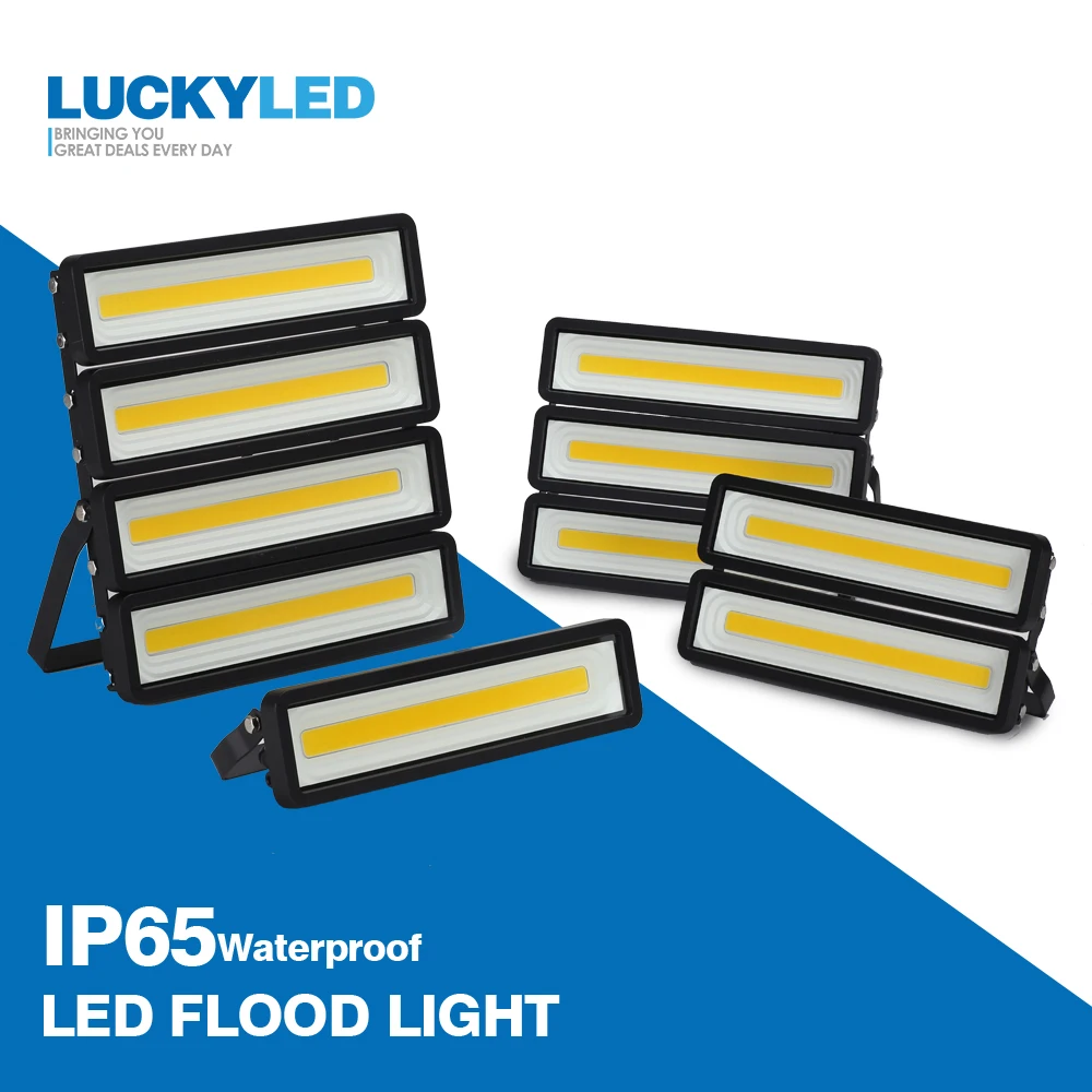 

LUCKYLED Led Spotlight Outdoor Floodlights 220V 240V Waterproof Led Flood Light 200W 150W 100W 50W Reflector Projector Lighting