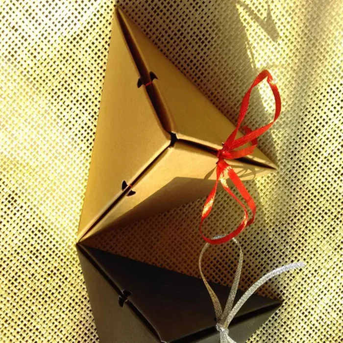 2015 Package Kraft Boxes free Shipping 100pcs/lot 11*13cm Triangle Paper Box Food Cosmetic Bottle Gift Wedding/party Packaging