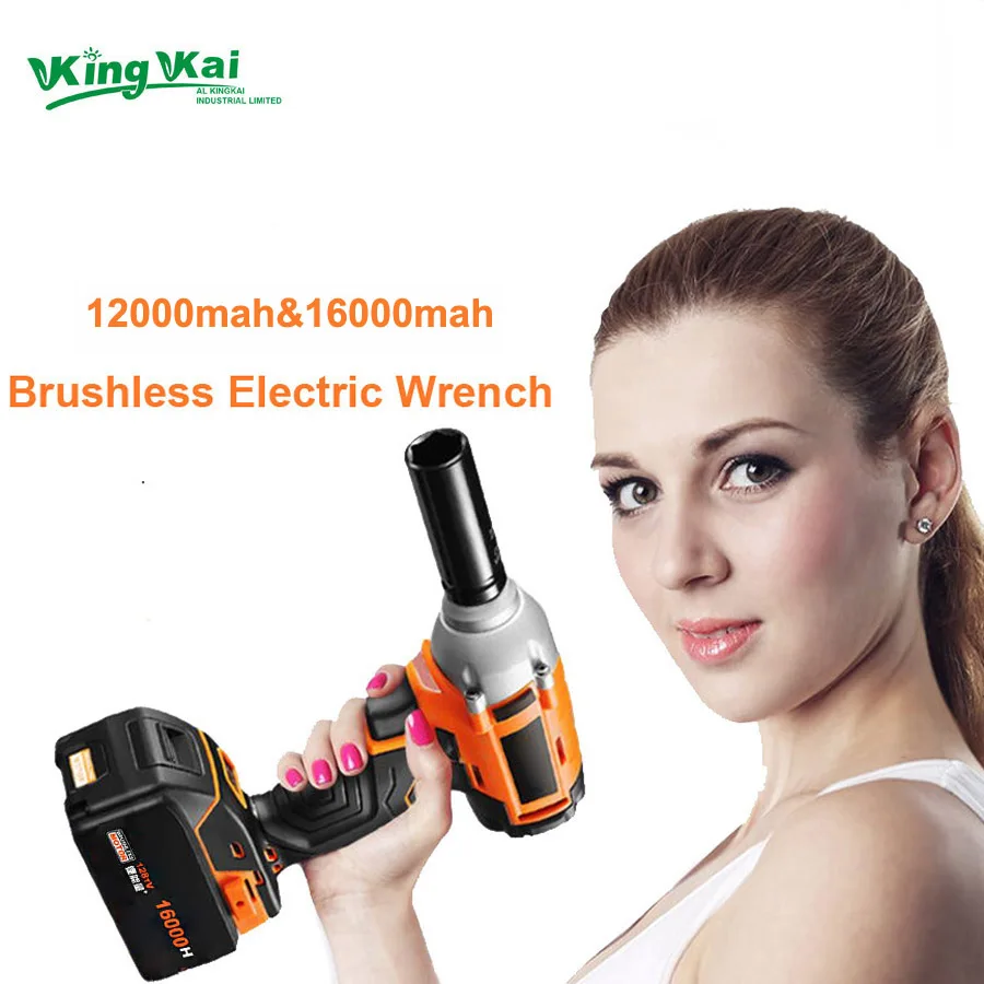 

Hot Latest Longest Duration 16000 mAh Brushless Cordless Big Torque 1/2 Rechargeable Lithium Battery Electric Impact Wrench