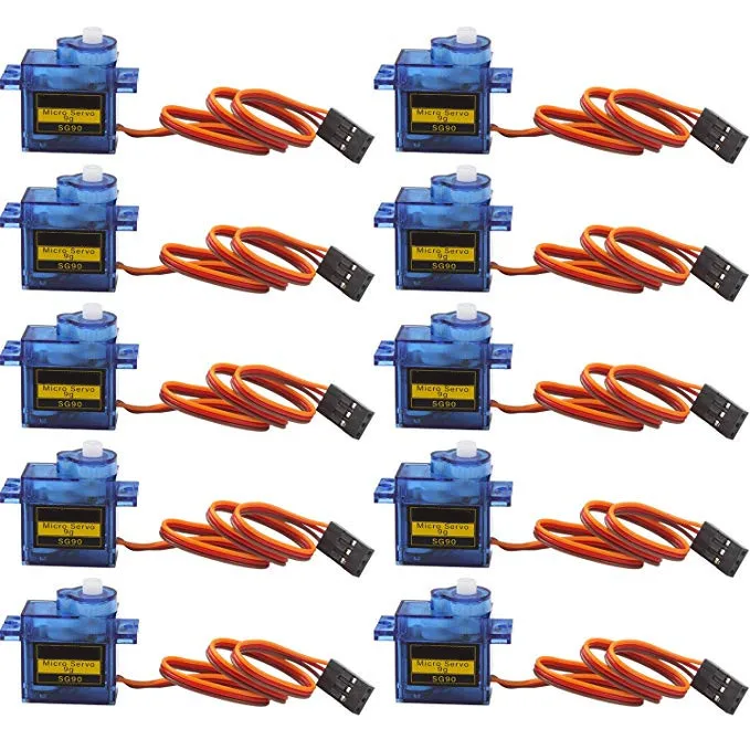 

5pcs/lot New 9G Micro / Mini Servos + Horns For rc Helicoper Airplane better than SG90 for RC 250 450 Helicopter