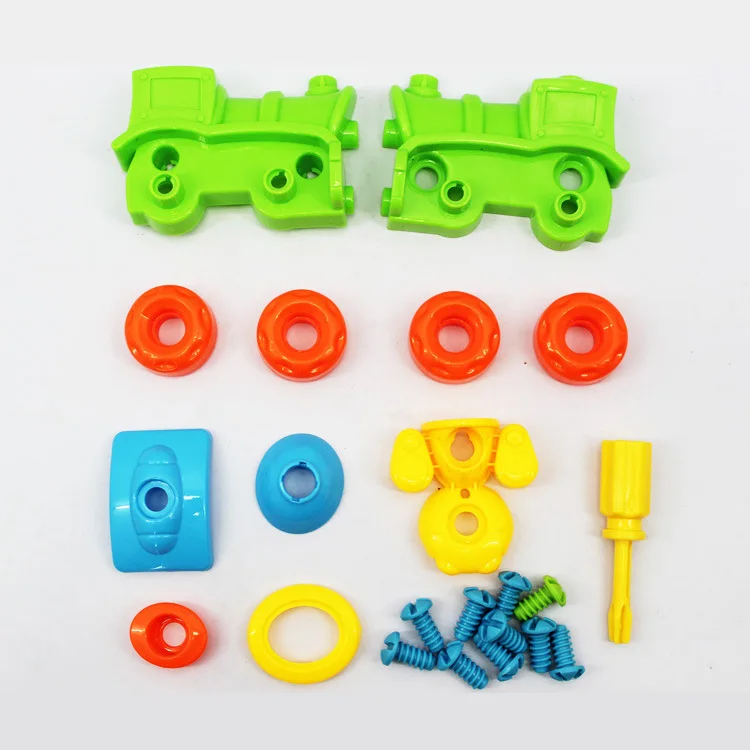 Блоки-головоломки пластиковые вставки поезда в форме вертолета завинчивающиеся разборные блоки для детей развивающие игрушечные масштабные модели