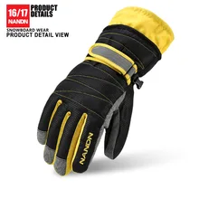 Nandn winter snow gloves Bike Riding Hiking Climbing Windproof Waterproof Warm Ski Glove Candy Color Men