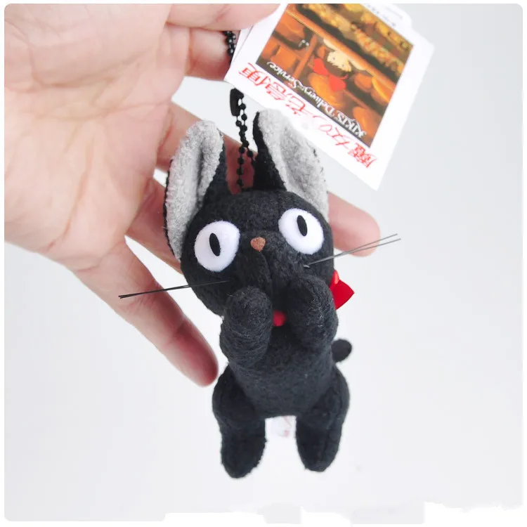 Плюшевый Аниме 9 см 12 см Мягкая кукла брелок Кики служба доставки черный Кот Кики телефон мини-сумка для кошки Рождественский кукла-подвеска