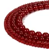 4-12mm AAA+ Red Agates Natural Stone Beads for Jewelry Making Round Loose Strand Beads DIY Charm Bracelet Pick Size 15