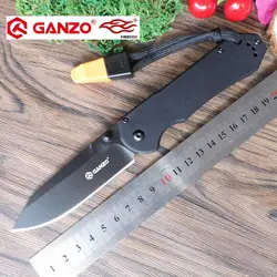 58-60HRC Ganzo G7453 440C G10 ручка со свистком складной нож для выживания Отдых на природе нож карманный тактический уличный инструмент EDC