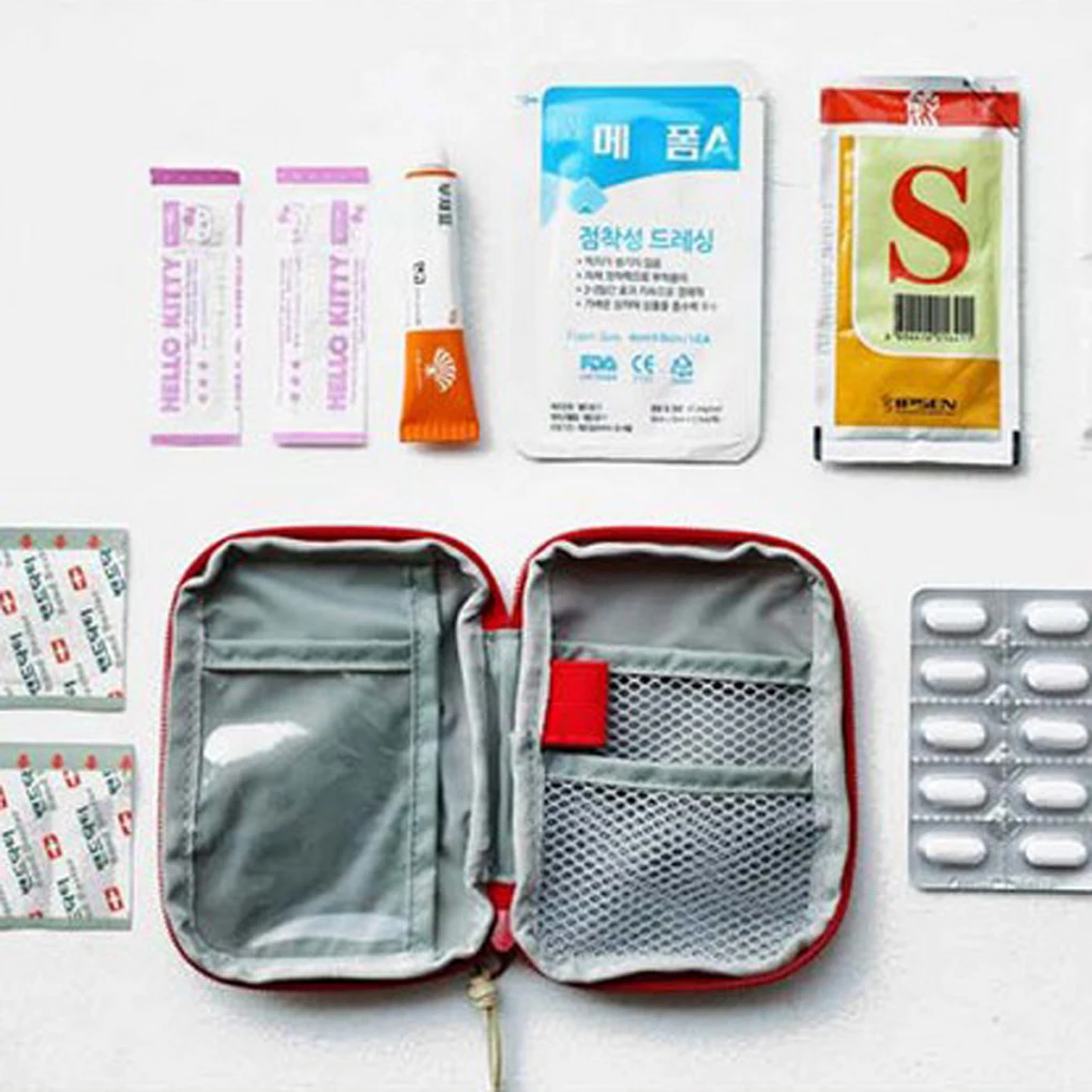 

Cute Mini Portable Medicine Bag First Aid Kit Medical Emergency Kits Organizer Outdoor Household Pill Bag Bag Outdoor Car