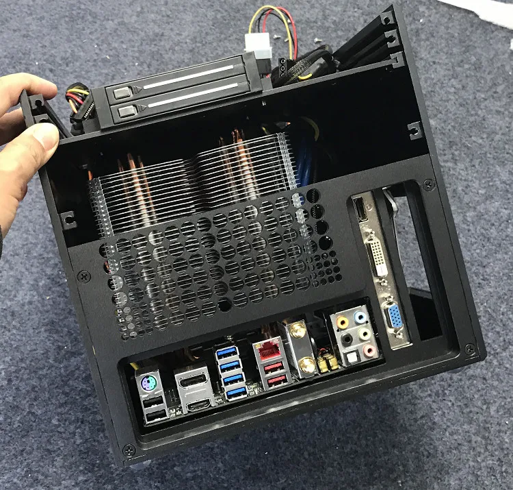 Cube 2 черный дизайн установка SFX power ITX с воздушным охлаждением корпус компьютера/Чехол/DIY коробка(239*230*245 мм