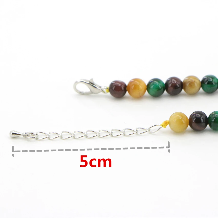 7 Natural Red yellow green tiger stone necklace Jasper (10)_
