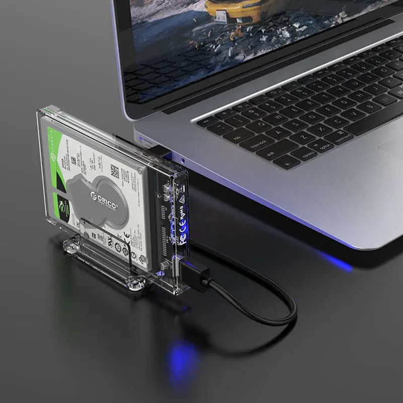 Orico 2159U3-Cr-Bp 2.5inch Sata To Usb3.0 Hdd Case With Stand Hdd Hard Disk Drive Enclosure External Support 4Tb Max For Ssd D