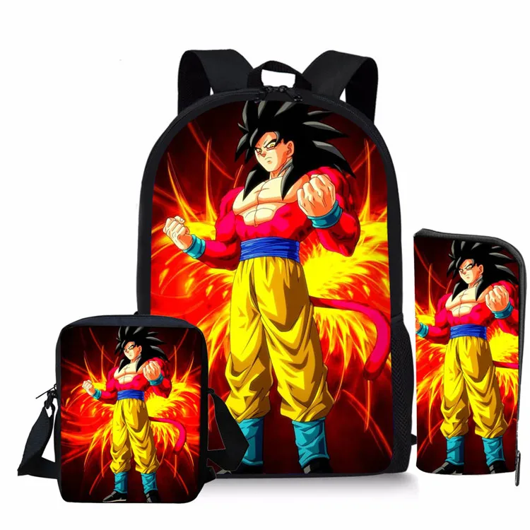 Nopersonality мультфильм аниме Dragon Ball Z Рюкзак Набор для мальчиков крутые дети Saiyan солнце Гоку Вегета рюкзак Детская школьная сумка - Цвет: Z3368EDC