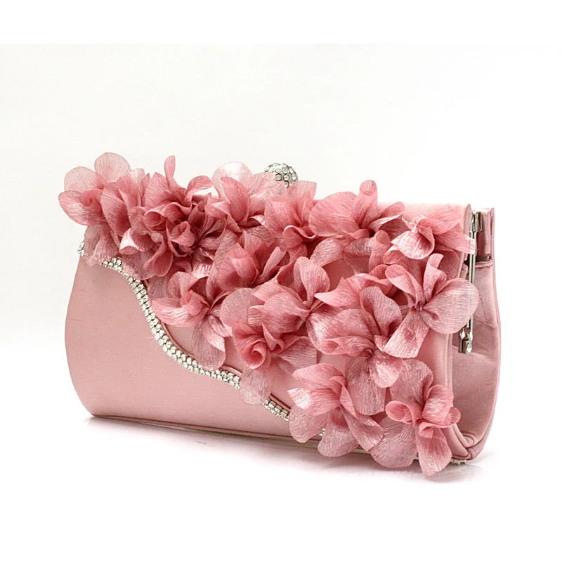  new color crystal evening day clutches flower wedding bags evening bag full dress party handbag bride bag purse lady gift 99t 