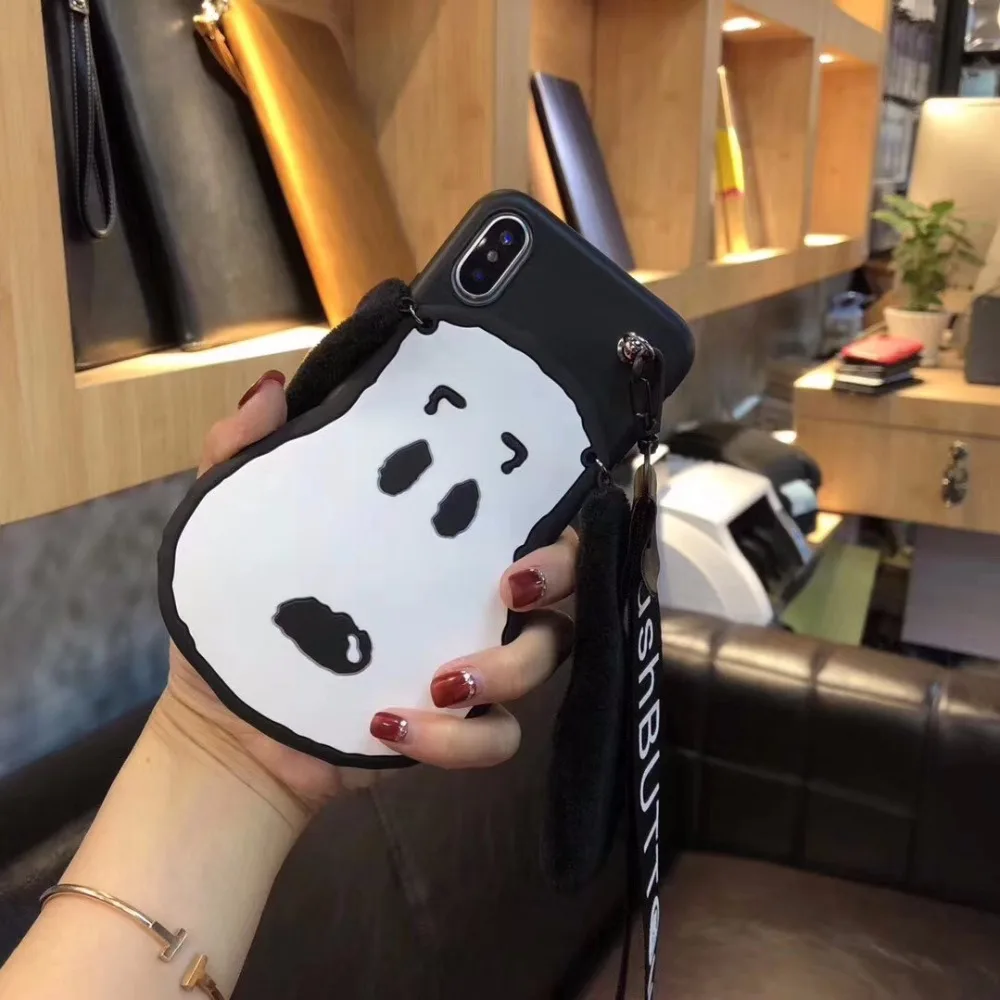 

3D Case For Redmi Note 2 3 4 4X 5 5A Plus Pro Cute Dog Silicone Hand Rope Back Phone Cover Case For Redmi 6 S2 4 4A 5 5A Pro
