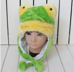 Шапки для Для Женщин Животного шляпа зеленая лягушка осень плюшевые детей и childrenskullies и шапочки