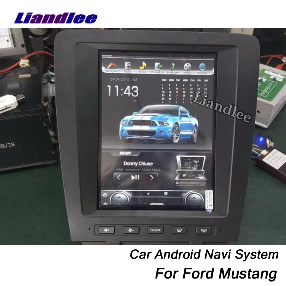 Liandlee автомобиль Android для Ford Mustang 2010~ Tesla стиль радио Carplay gps DAB+ Wifi Navi карта навигация Мультимедиа