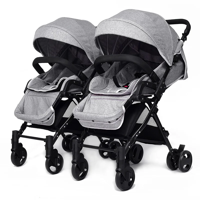 Gemini baby carriage ultra-lightweight can fold the transportation of newborns can sit can trolley S eparable umbrella car Gemini baby carriage ultra-lightweight can fold the transportation of newborns can sit can trolley S eparable umbrella car