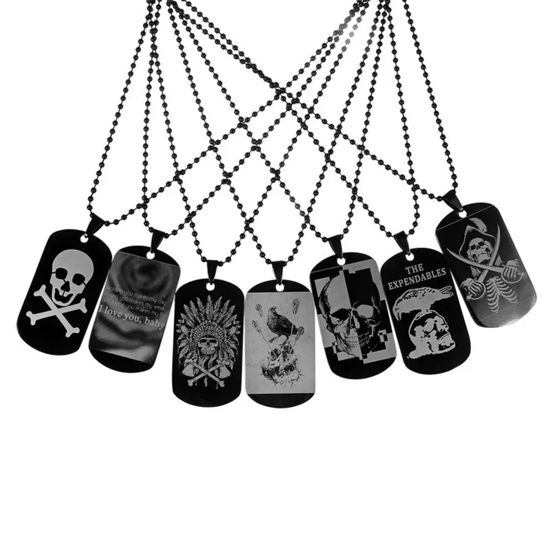 Mens Designer Dog Tag Necklaces 10