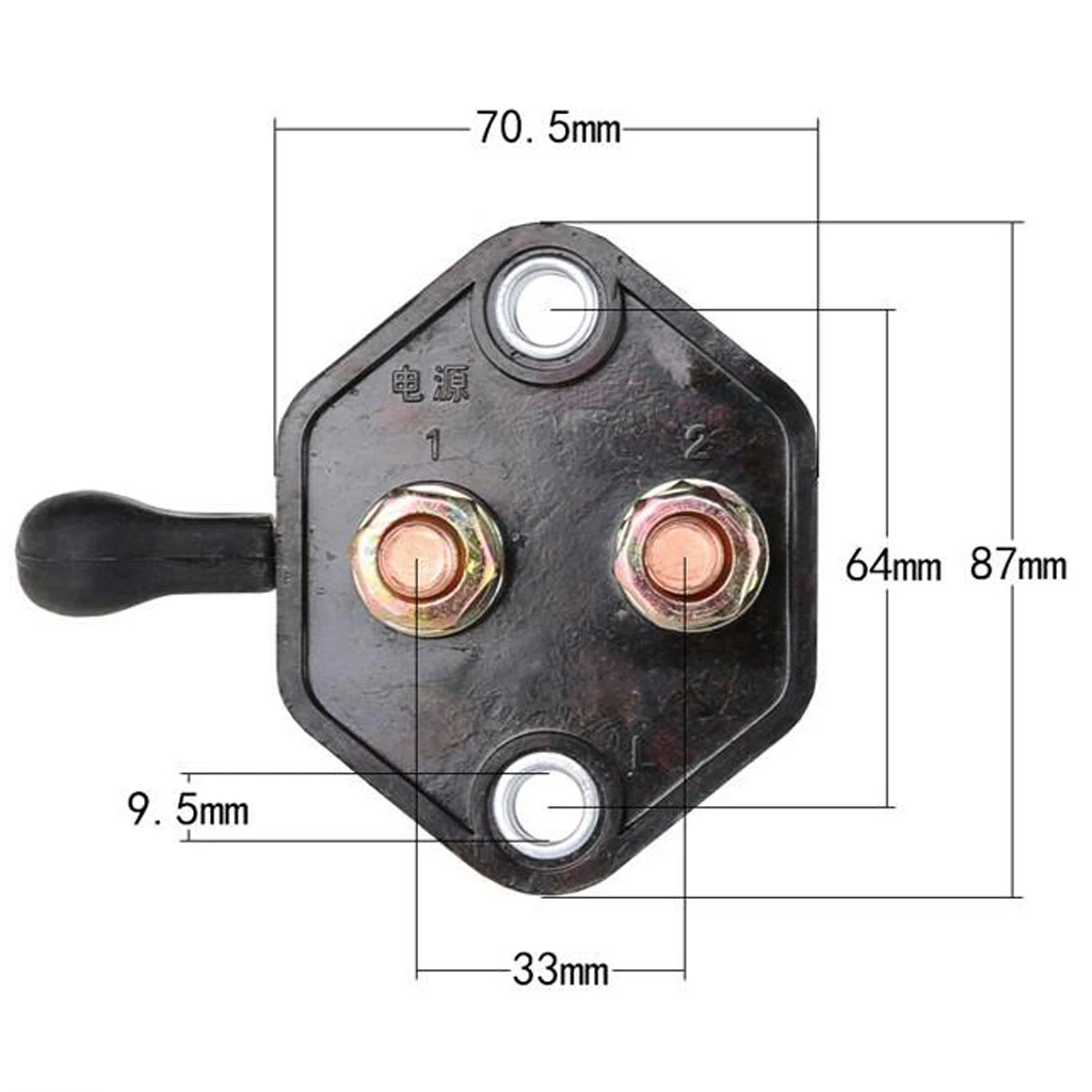 12V - 24V Waterproof Keyless Battery Isolator Cut Off Switch Car Battery Protection Switch For Auto Car Marine Boat Black