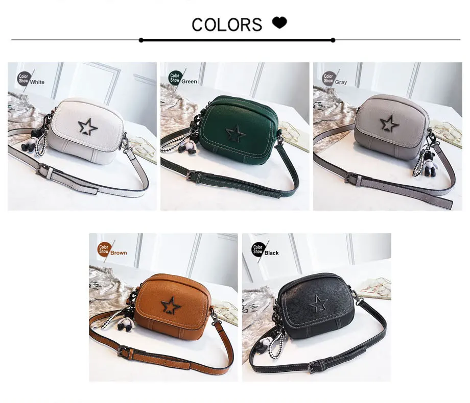 Beibaobao Flap PU Leather Mini Handbag Hotsale Lady Shoulder Bag Women Satchel Shopping Purse Messenger Crossbody Bags Star