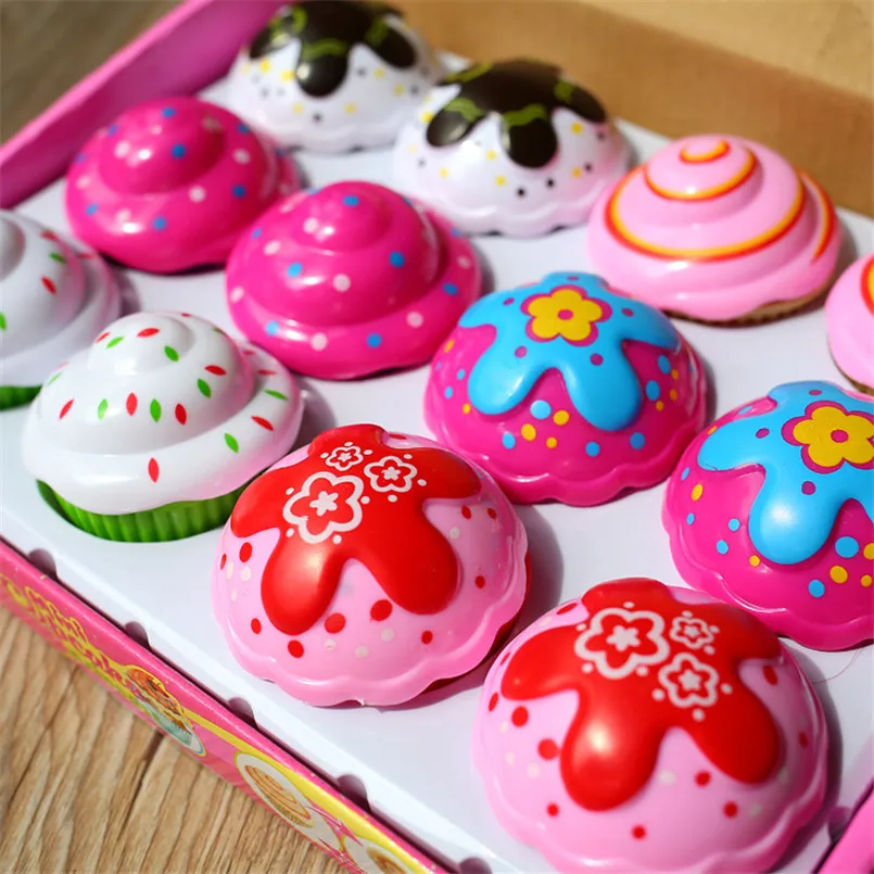 12pcs/Set Mini Cartoon Cupcake Princess Dolls Toys Creative Transformed Cute Cake Doll Beautiful Toy For Girls Birthday Gifts