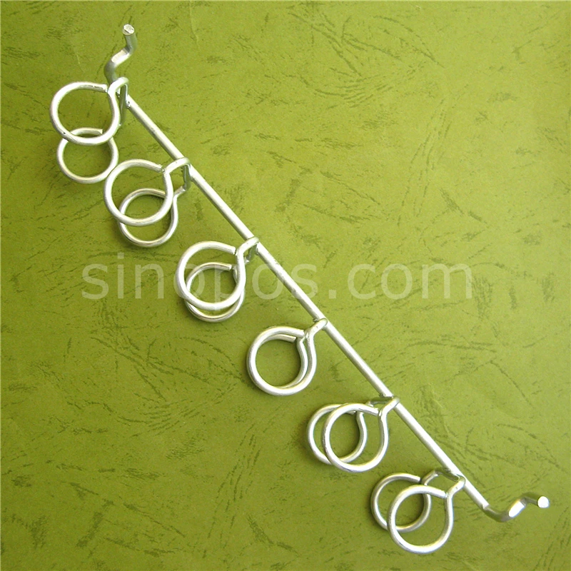 Pegboard крюк 6-образных уплотнительных кольца держатель инструмента, стальная стена peghooks шесть петель отвертки дисплей мульти кисти ножницы для хранения металлическая вешалка для одежды