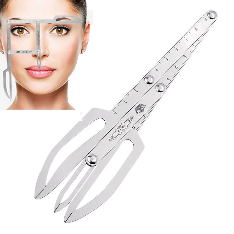 

1pcs Stainless steel Golden Ratio CALIPERS Eyebrow Microblading Permanent Makeup Measure Tool Mean Golden Eyebrow DIVIDER
