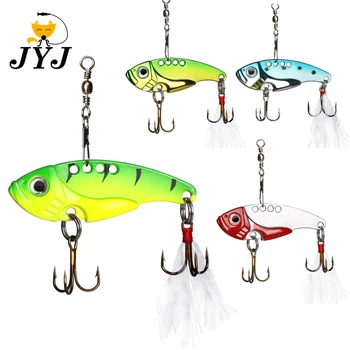 

1pc Hot Multi Fishing Lure Mixed Colors Metal rattle VIBE Spoon Bait Soft Lure Kit Wobbler False Fishing Tackle Pesca Artificias