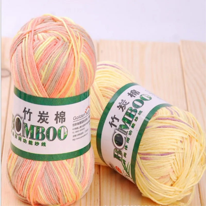 Высокое Качество Бамбук хлопок пряжа Ручной Knititng пряжа крючком для ребенка 10 шт. в партии
