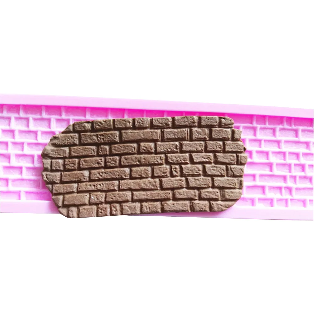 MK 1508 Newest Strip Shape Brick Wall Silicone Fondant ...