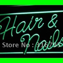 I322 открытый волос и Гвозди Красота салон светодиодный знак неонового света на/выключения 20+ Цвета 5 размеров