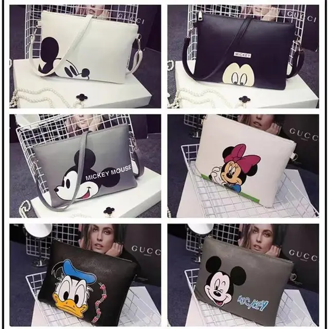 Special Offers Fashion Designer brand bag ladies quality Mickey handbag uniform solid shoulder bag mini bag lady messenger wallet and hand bag