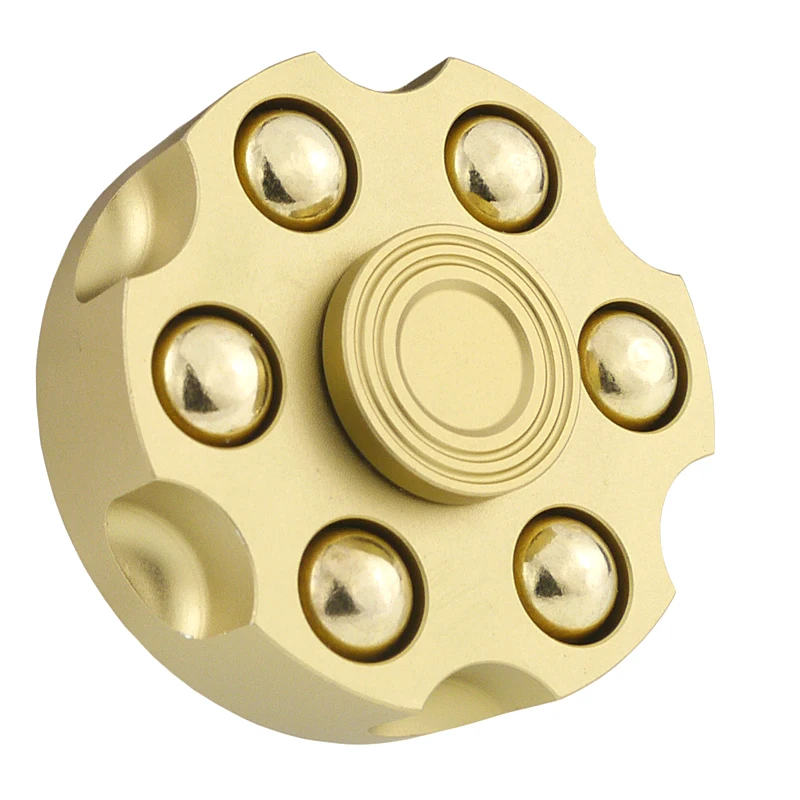 Metal Bearing colorful Revolver Bullet Tri fidget Spinner Finger AutismADHD Hand EDC Adult Stress Relief Toy |