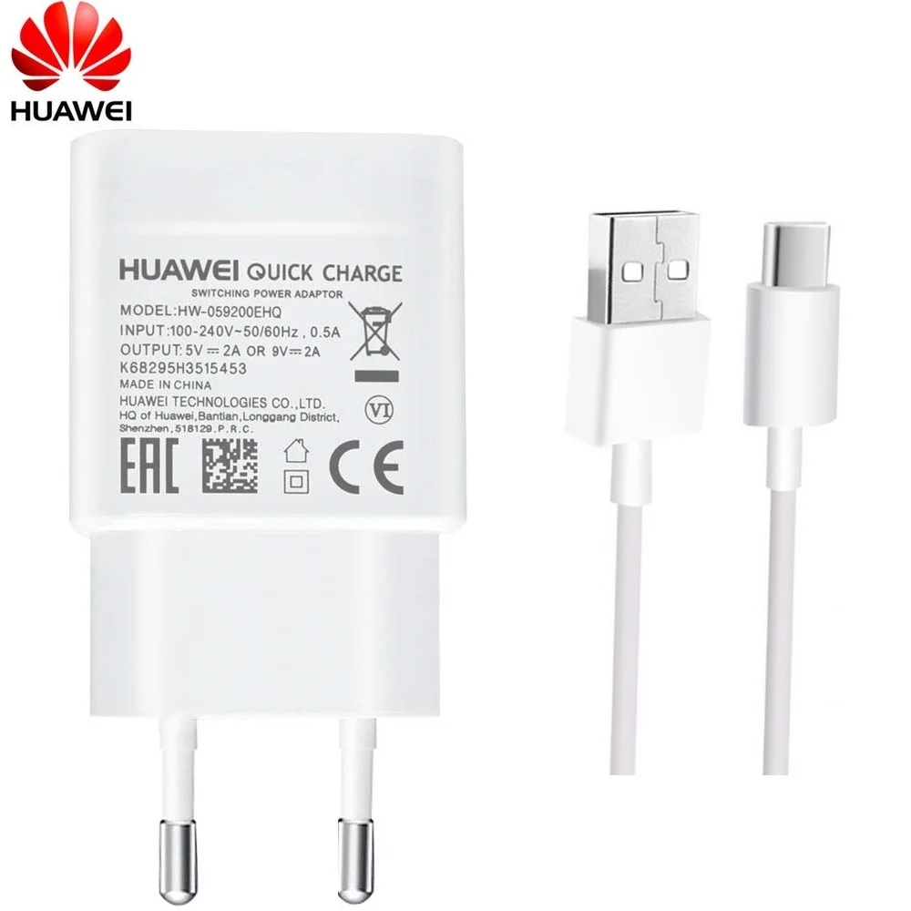 

Huawei 9V2A EU charger QC 2.0 Quick Fast Charge Adapter USB Type-c For nova3 3i 4 honor 9 8x p7 p8 p9 p10 p20 lite mate 7 8 9