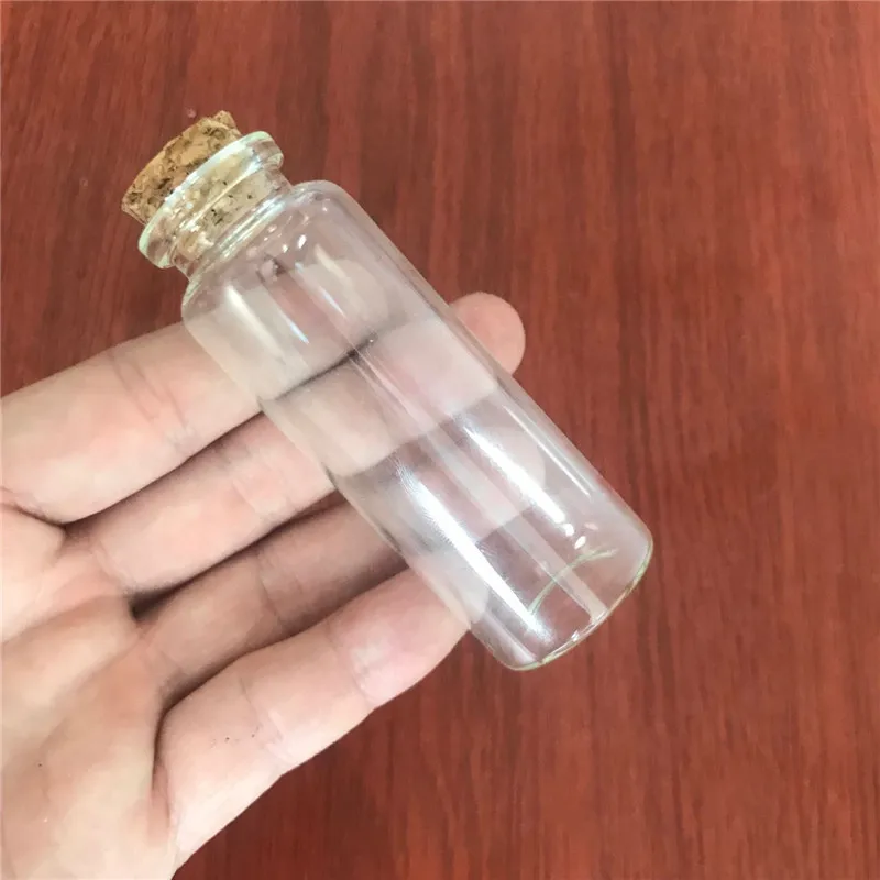 40ml Mini Bottle with Cork Stopper Tiny Empty Clear Glass Crafts Bottles Vials For Wedding Decoration Christmas Gifts 50pcs/lot