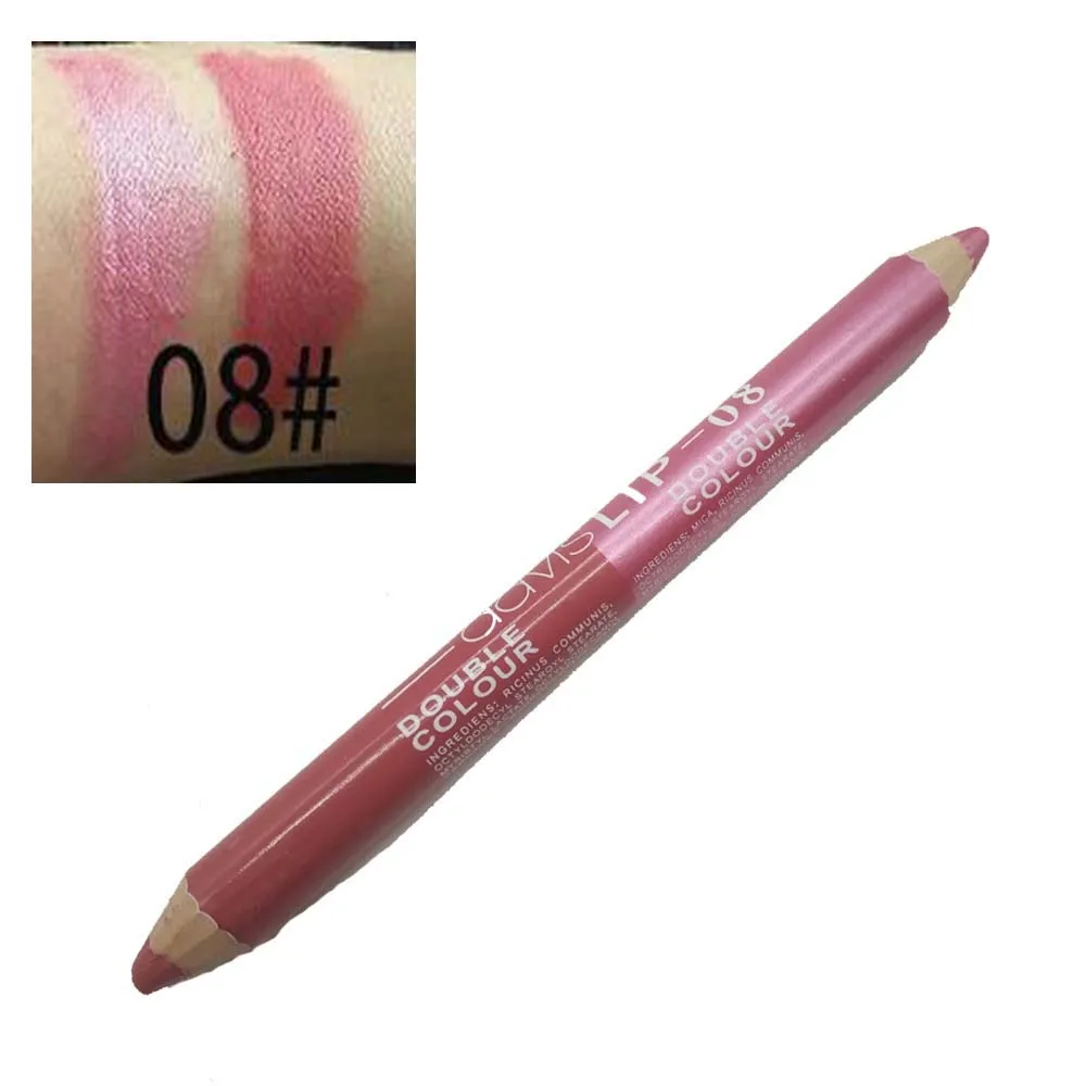 Водостойкий двухцветный карандаш для губ HF004|lip contour|nude liplinerlipliner pencil |