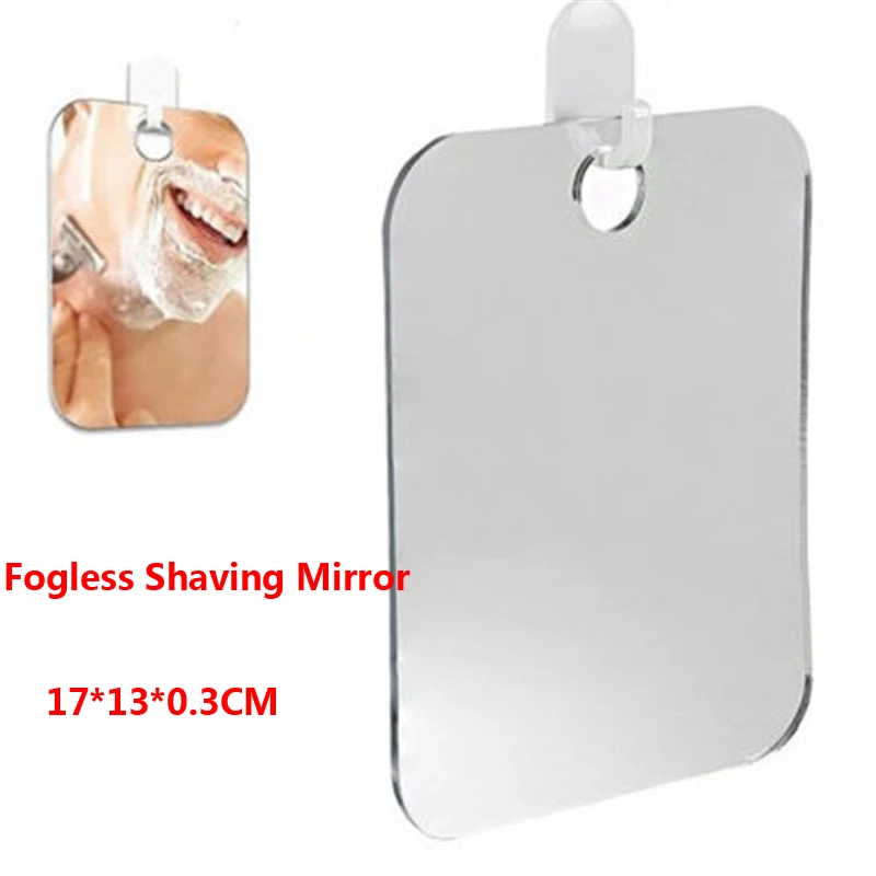Deluxe анти туман бесплатно бритья зеркало для душа Fogless для ванных и туалетных комнат крючок, бесплатная доставка