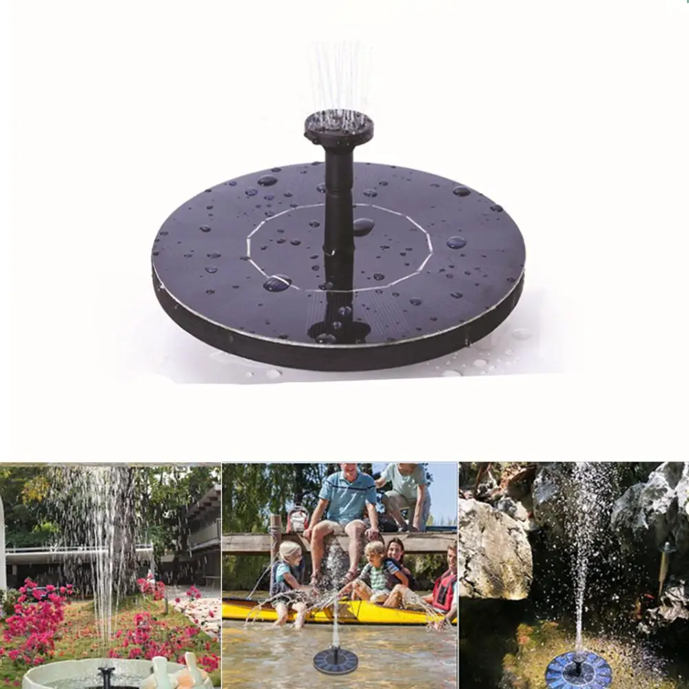 Мини Солнечный плавающий фонтан для украшения сада бассейна пруда - Цвет: Black