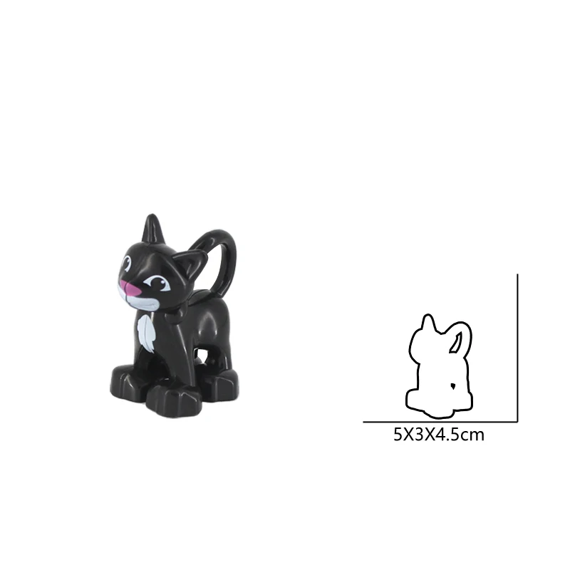 Кошка Животное фигурка классические крупные частицы строительные блоки