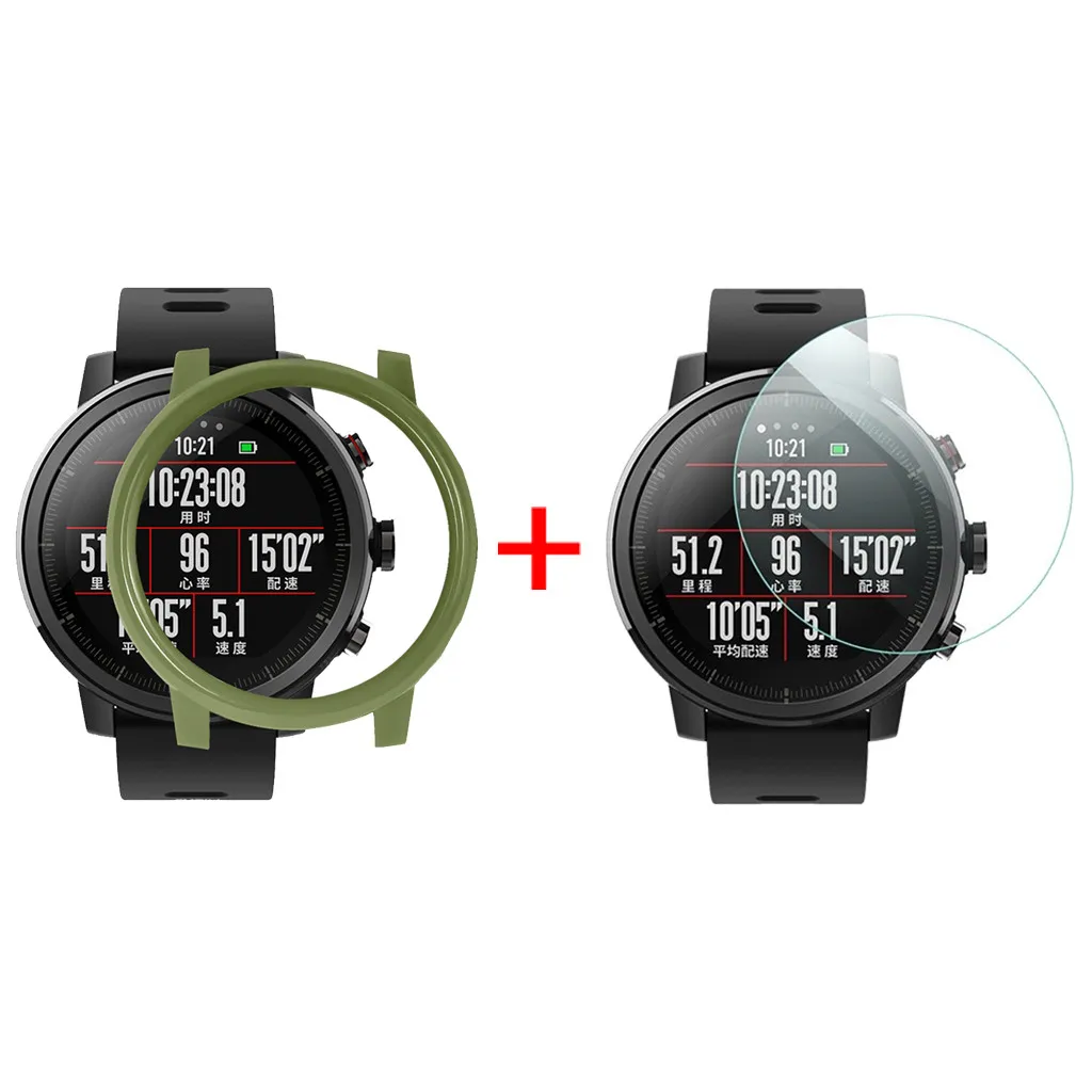 Чехол для ПК для Xiaomi/Huami/AMAZFIT 2/2S часы Stratos с защитой экрана smartwatch Носимых устройств relogios