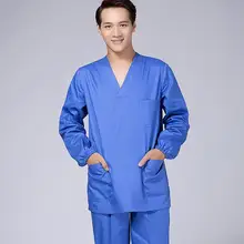 Медицинская Униформа с длинным рукавом платья из хлопка стирка одежды человек Спецодежда wo для мужчин клиника одежда для мужчин пальто+ брюки для девочек