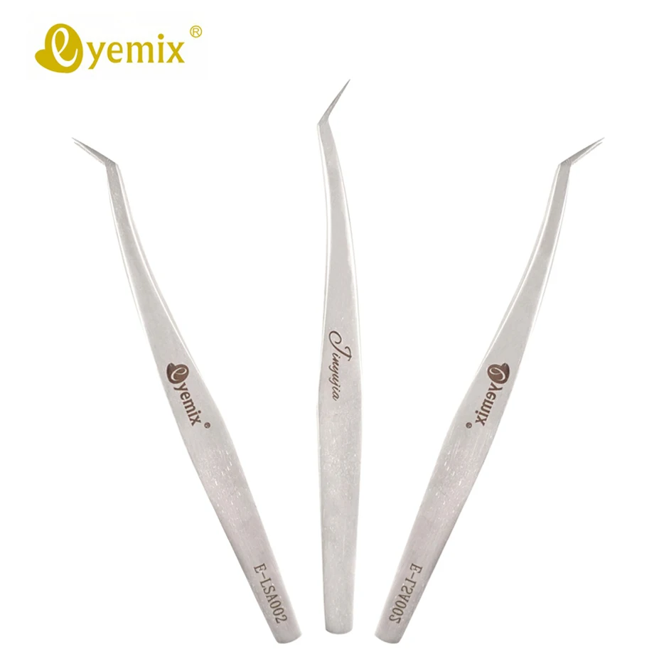 

Eyemix Gold Feathers Stainless Tweezers High Quality Makeup Tools For Beauty Eyelash Extension Professional Tweezers Tools