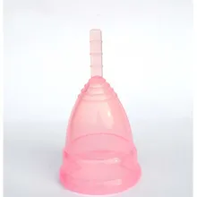 Menstrual Cup-2015 Reusable 100% EcoFriendly Medical Silicone Ladies Menstrual Cup Softcup Healthcare Durable-Small or Big Size useful soft cup silicone menstrual cup big and small sizes three colors drop shipping wholesale