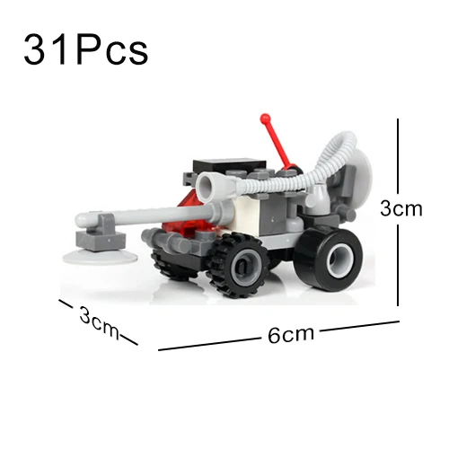 Творческий автомобиль грузовик Танк серии развивающие строительные блоки игрушки для мальчиков 6 лет DIY Gif маленькие Кирпичи совместимы - Цвет: VDM8006