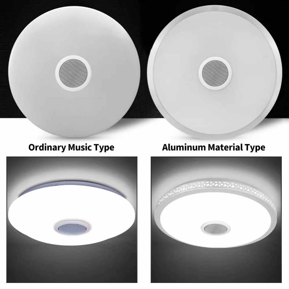 Светодиодный потолочный светильник Bluetooth и музыка с цветным и диммером RGB потолочный светильник с пультом дистанционного управления для гостиной и спальни