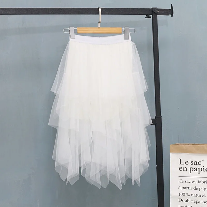 2019 весенние модные женские юбка из прозрачной ткани женская модная юбка средней длины юбки пачки
