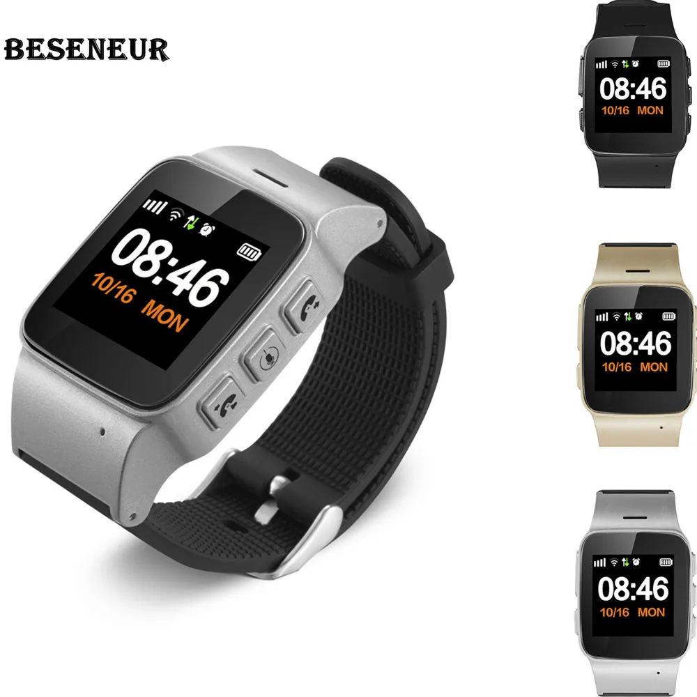 Beseneur D99 + gps wifi LBS Смарт часы длительное время ожидания пожилых детский телефон SOS