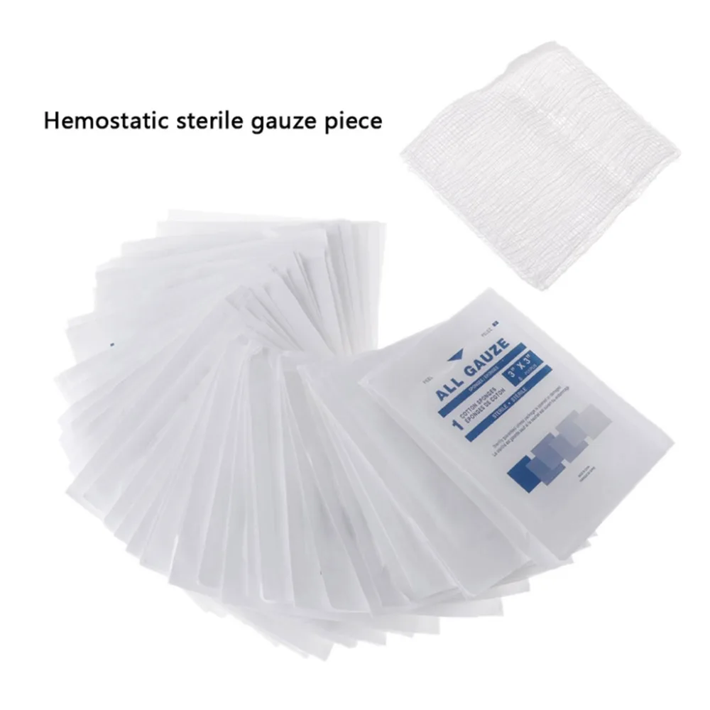 10Pcs First Aid Kit Wound Dressing Big Gauze Pad Medical Care Sterile 7