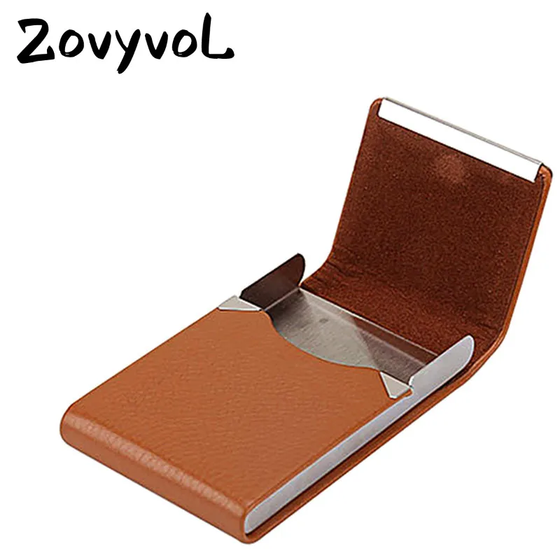 

ZOVYVOL 2019 RFID ID Credit Card Holder Creative Metal Wallet Leather Business Card Holder Women Men Slim Name Card Case&
