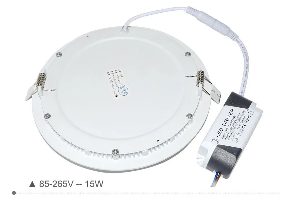 Ультра тонкий SMD2835 светодиодный панельный светильник 3 Вт/6 Вт/9 Вт/12 Вт/15 Вт/18 Вт светодиодный встраиваемый светильник AC110V 127 в 220 в 240 В лампа высокой яркости